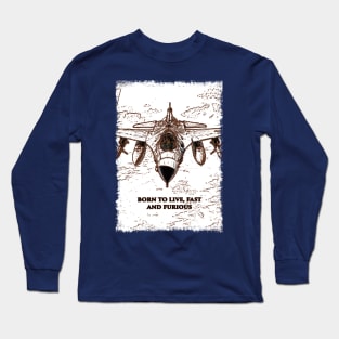 Fighter Jet Born P19 Long Sleeve T-Shirt